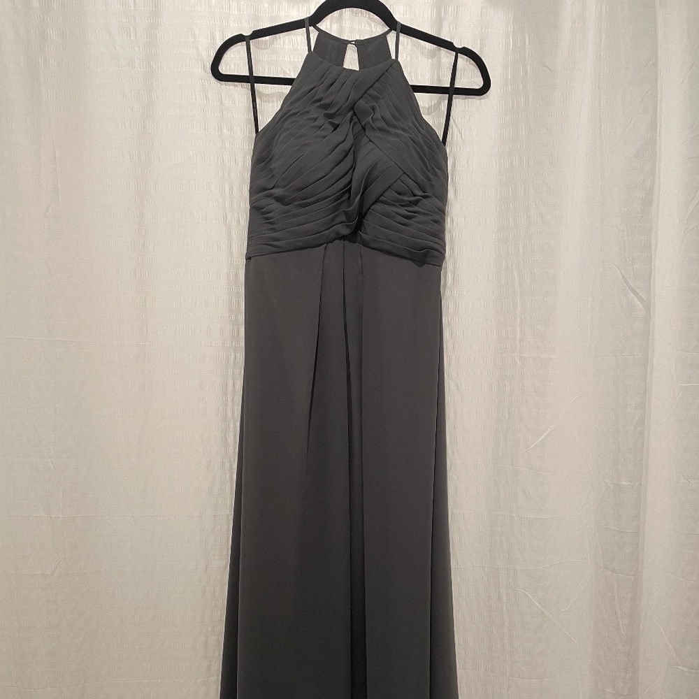 AW Bridal Bridesmaid Gwyneth Column in Steel Gray